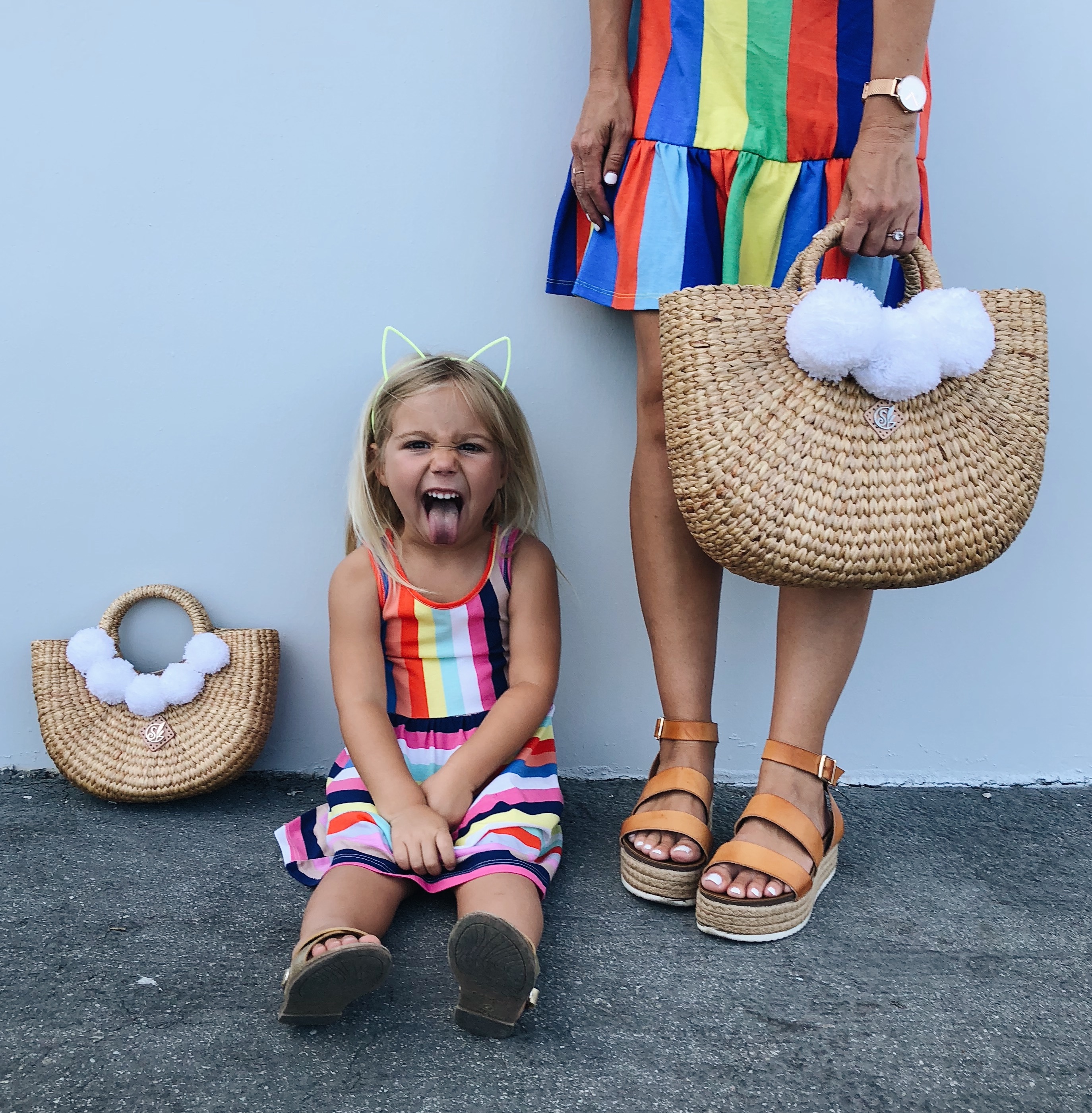 MOMMY & ME IN STRIPES- Jaclyn De Leon Style + MOM STYLE + MATCHING OUTFITS + COLORFUL STRIPES + SUMMER STYLE + KID STYLE + MOMMY LIFE + ASOS + H&M KIDS + CASUAL DRESSES + STREET STYLE + STRIPE TREND + #MOMLIFE #MOMMYANDME #MATCHING