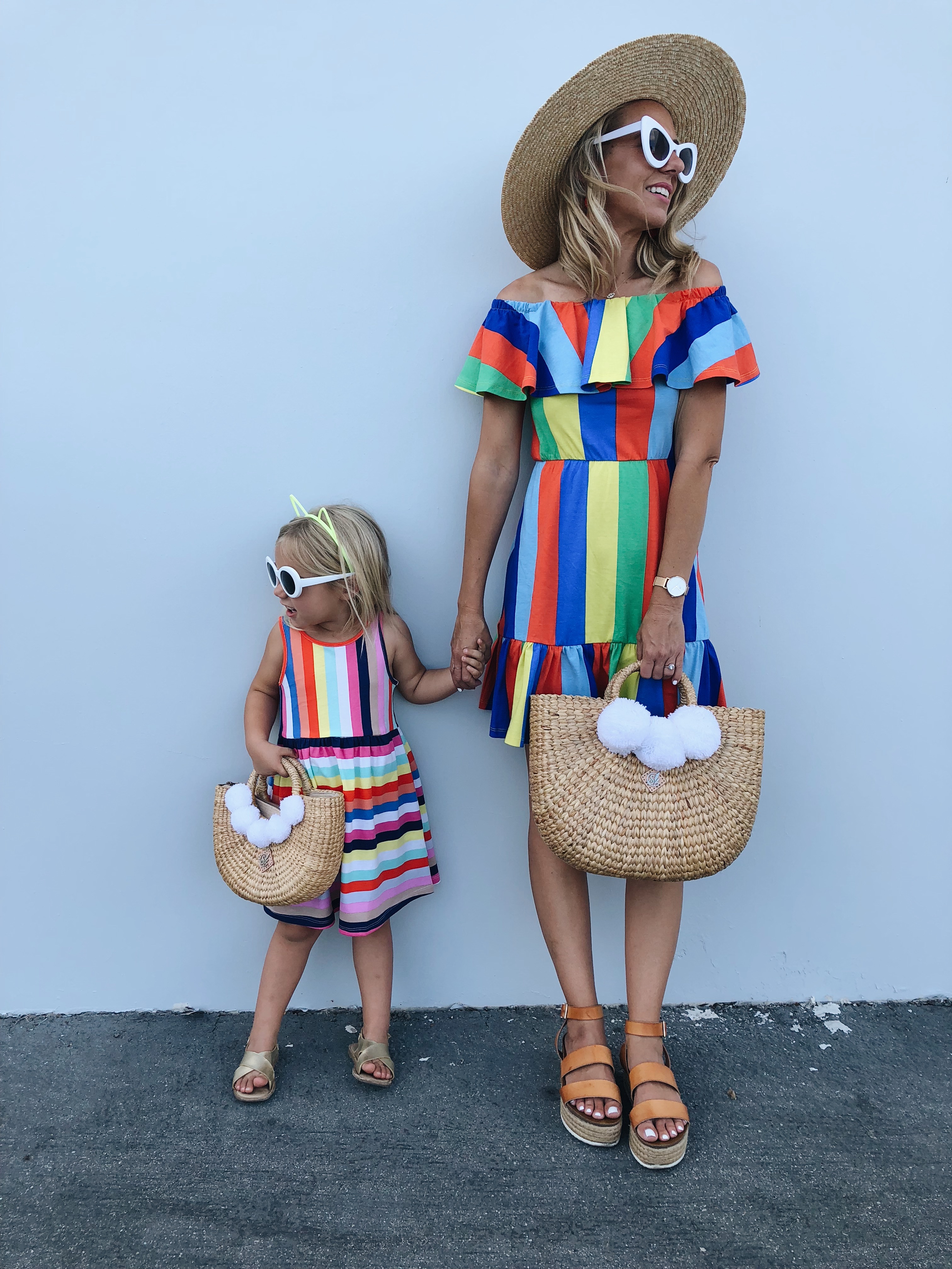 MOMMY & ME IN STRIPES- Jaclyn De Leon Style + MOM STYLE + MATCHING OUTFITS + COLORFUL STRIPES + SUMMER STYLE + KID STYLE + MOMMY LIFE + ASOS + H&M KIDS + CASUAL DRESSES + STREET STYLE + STRIPE TREND + #MOMLIFE #MOMMYANDME #MATCHING