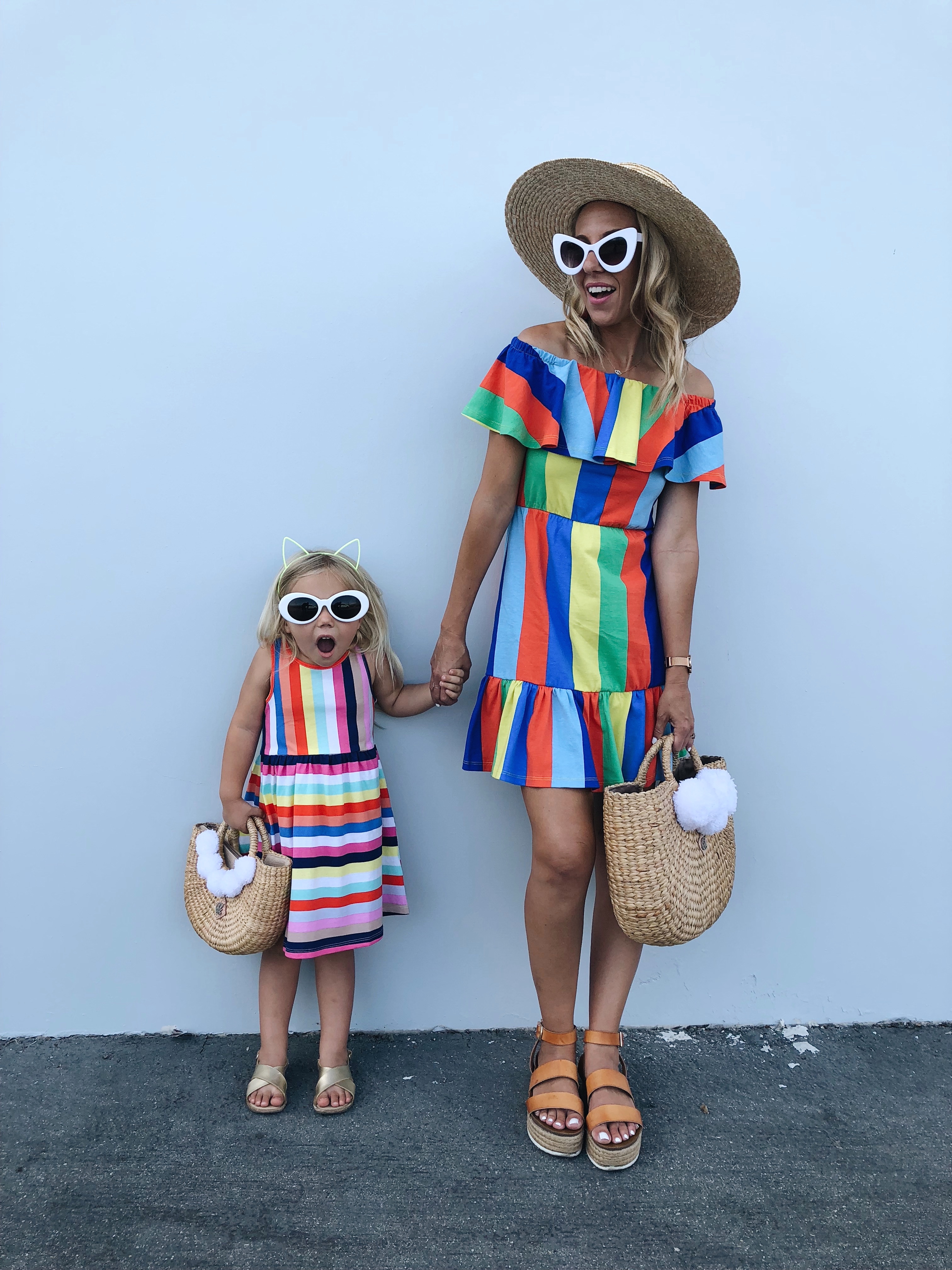 MOMMY & ME IN STRIPES- Jaclyn De Leon Style + MOM STYLE + MATCHING OUTFITS + COLORFUL STRIPES + SUMMER STYLE + KID STYLE + MOMMY LIFE + ASOS + H&M KIDS + CASUAL DRESSES + STREET STYLE + STRIPE TREND + #MOMLIFE #MOMMYANDME #MATCHING