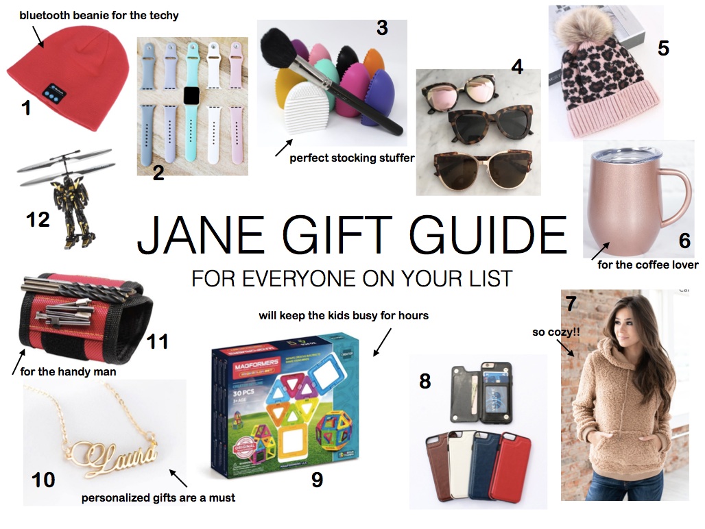 JANE GIFT GUIDE FOR EVERYONE ON YOUR LIST- Jaclyn De Leon Style - holiday gift guide + online shopping + what to buy this xmas + gift giving + for the beauty lover + for the kids + for the techy + cozy sherpa sweatshirt + coffee lover + shopping guide