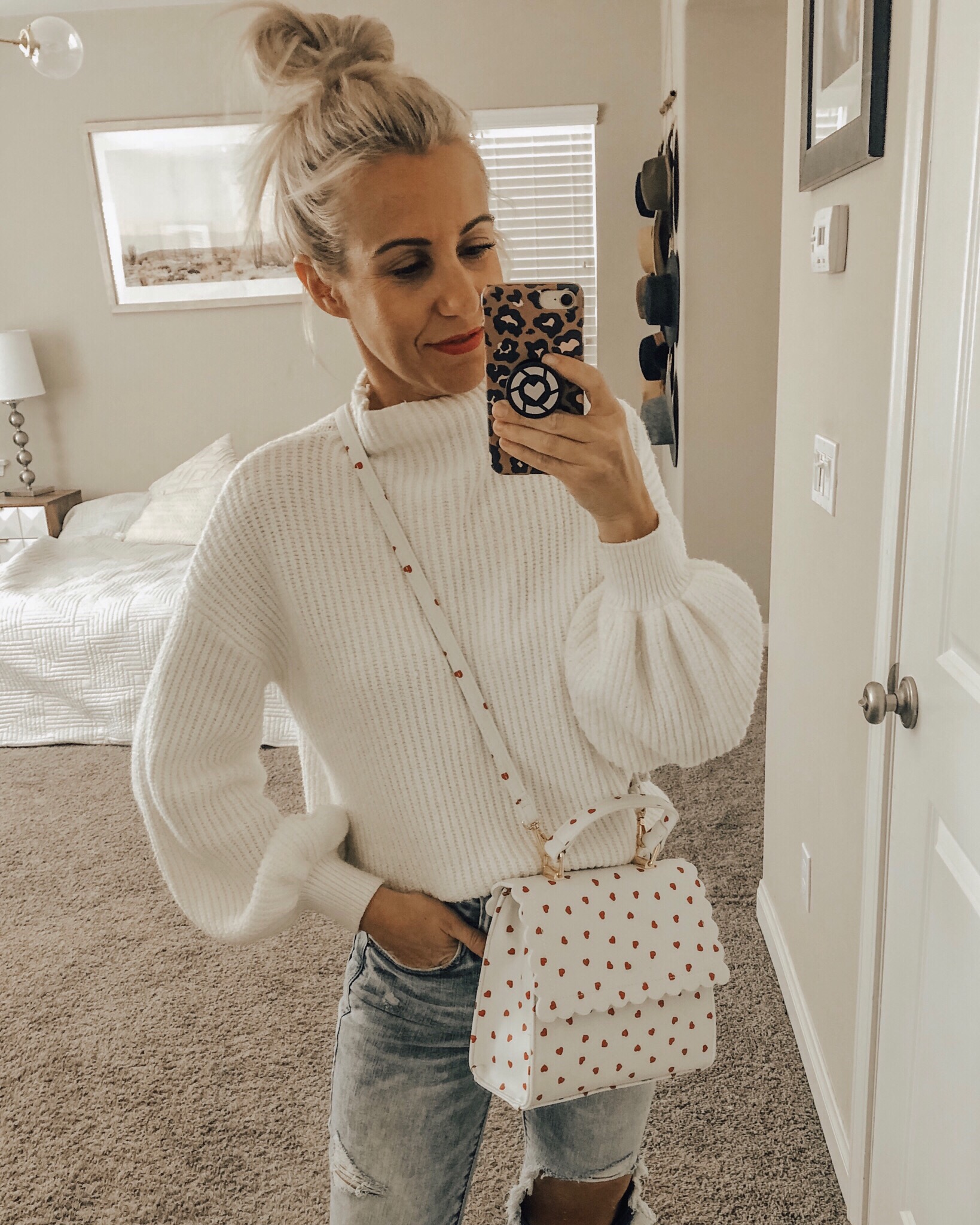 JANUARY TOP 10- Jaclyn De Leon Style + top selling items for the month + espadrille sandals + dsw summer shoes + mom jeans + distressed denim + star sweatshirt + valentine's tees