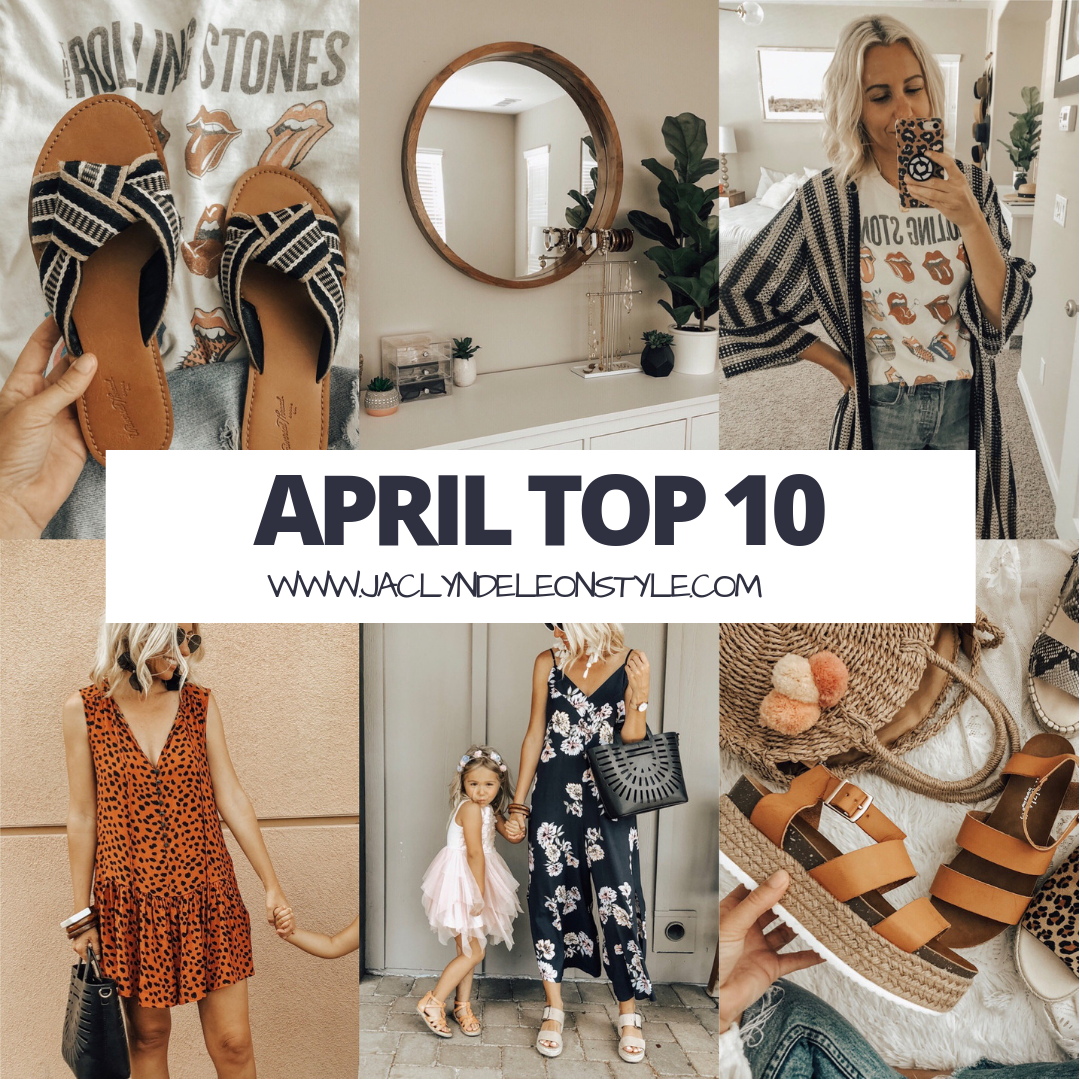 APRIL TOP 10- Jaclyn De Leon Style + Here you have my top selling items for the entire month of April. No surprise the coziest jumpsuit and the cutest espadrilles I can't stop wearing come in at the top