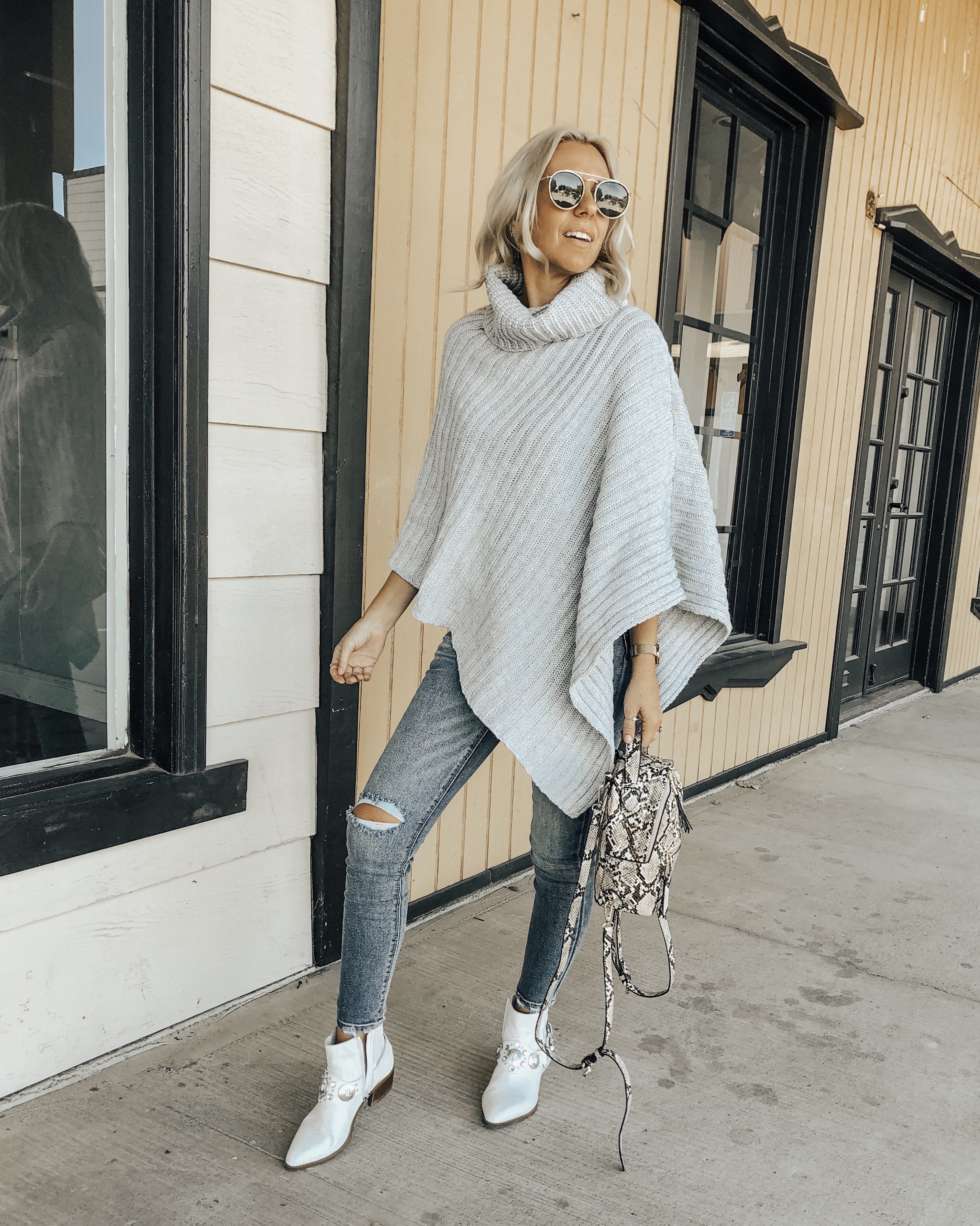 Poncho hot sale style sweater