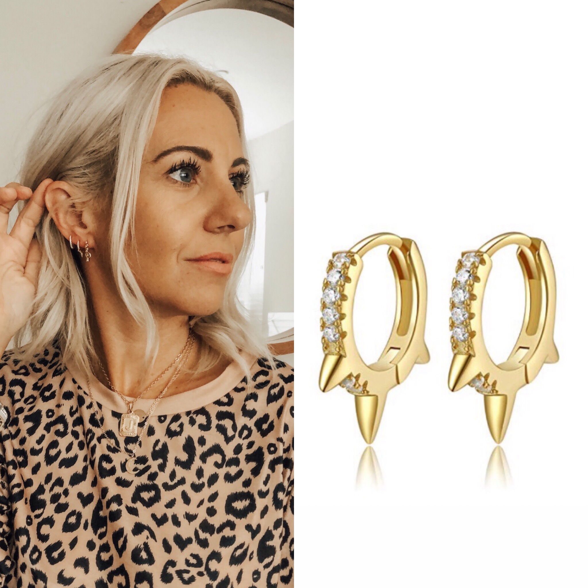 OCTOBER TOP 10- Jaclyn De Leon Style + Sharing the best selling items from the month of October which include a leopard sweater, huggie hoop earrings, graphic tees + sweatshirts, faux fur slippers, striped sweaters, western booties and denim