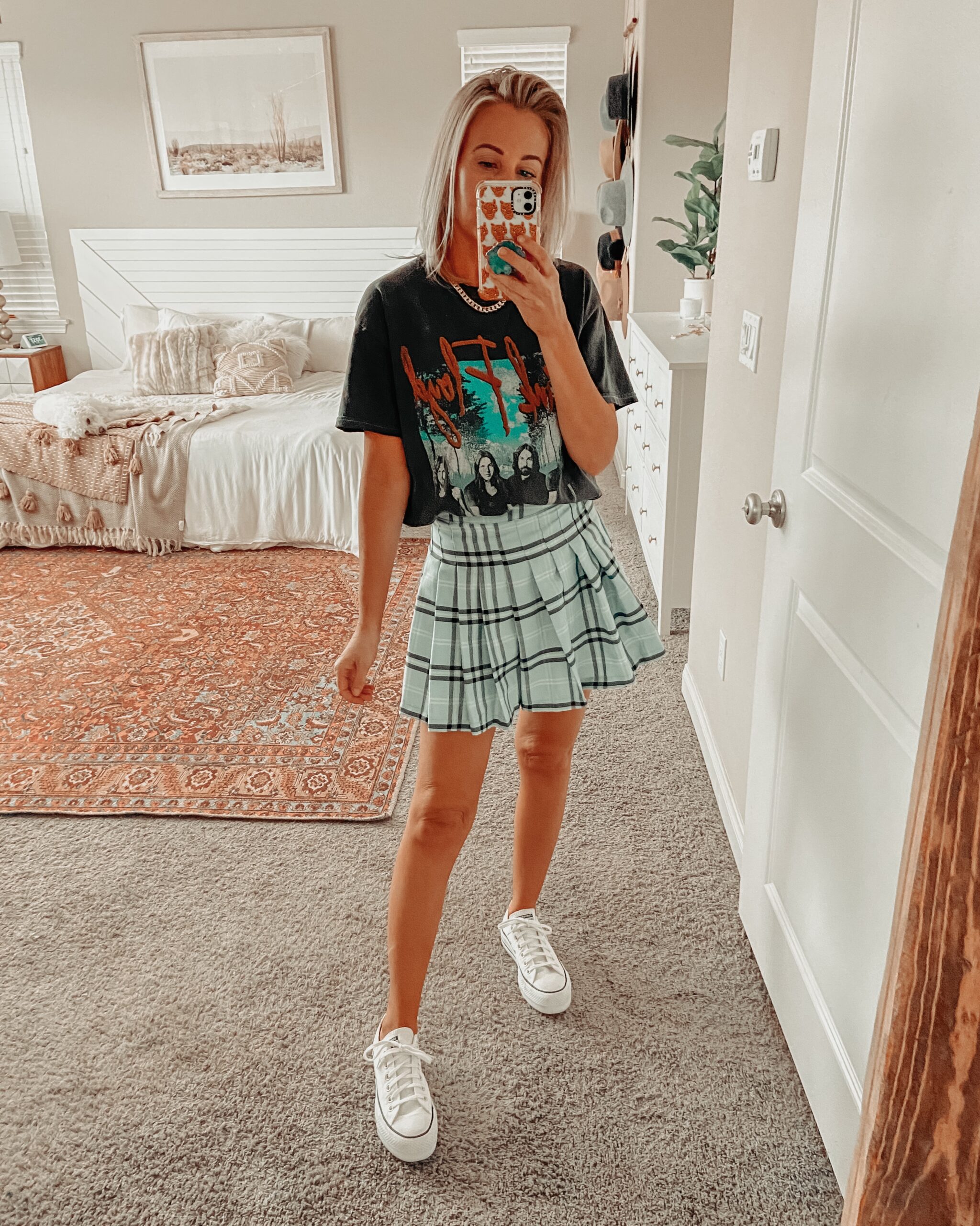 Plaid tennis skirt outfit best sale