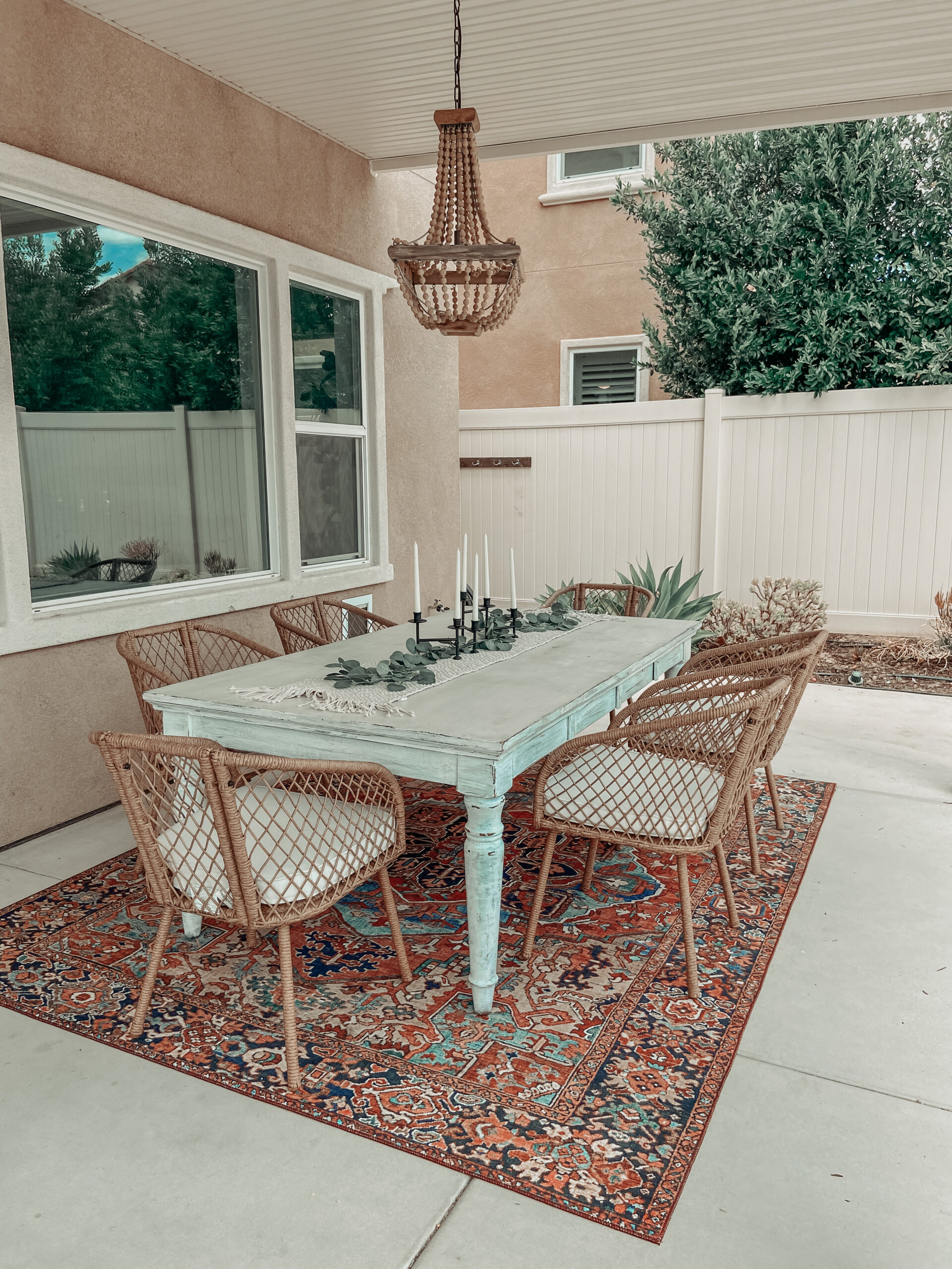 BACKYARD SUMMER REFRESH- Jaclyn De Leon Style + sharing my latest home decor patio updates, boho style, outdoor dining, amazon home, target home finds