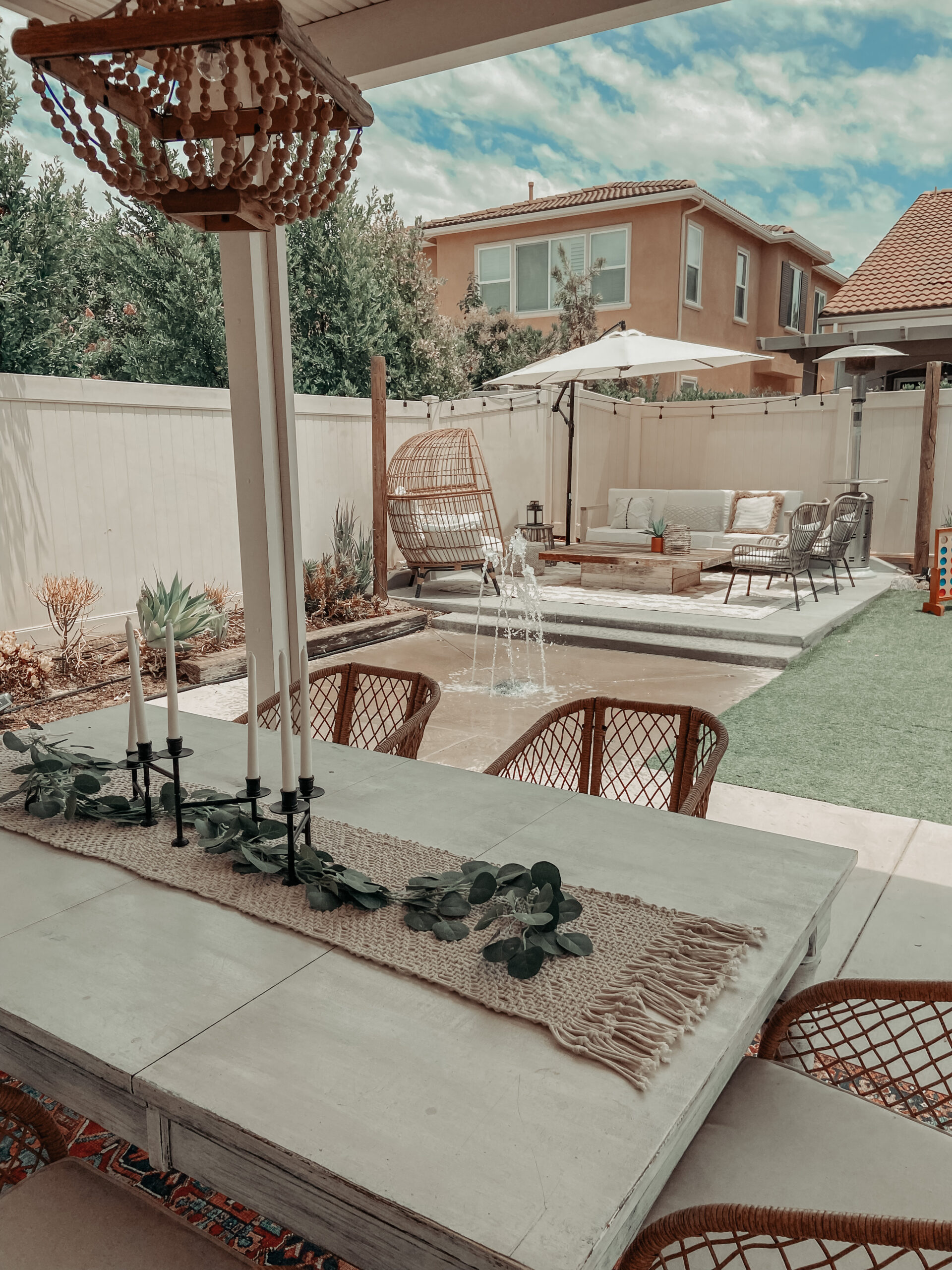 BACKYARD SUMMER REFRESH- Jaclyn De Leon Style + sharing my latest home decor patio updates, boho style, outdoor dining, amazon home, target home finds