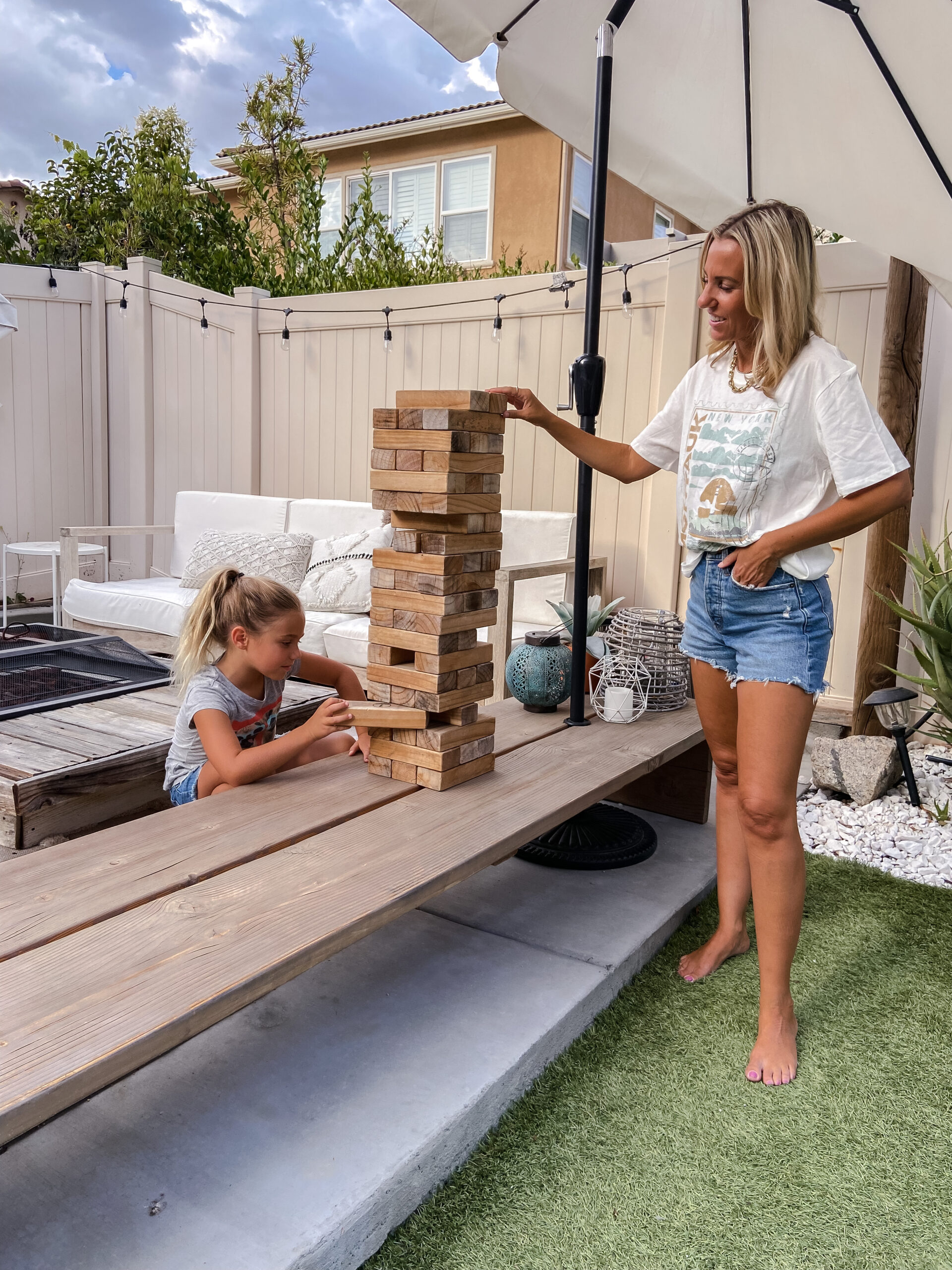 Outdoor Summer Fun with Walmart-Jaclyn De Leon style. Fun outdoor activities at a great price from Walmart. We love spending time as a family and playing outdoor games together. The games we got are Jenga, Corn hole, Ladderball and ring toss.