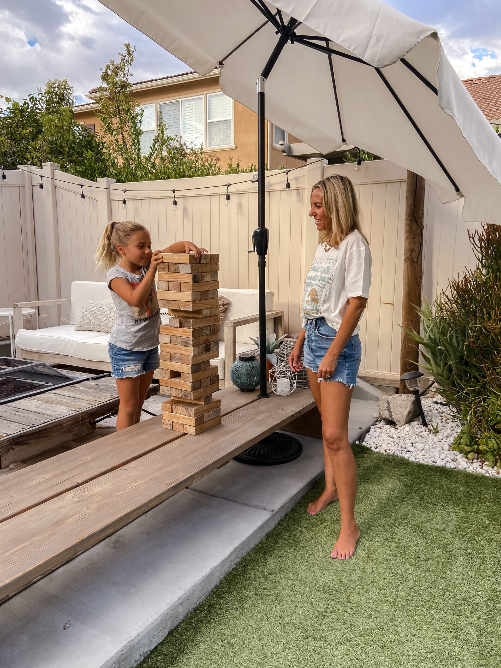 Outdoor Summer Fun with Walmart-Jaclyn De Leon style. Fun outdoor activities at a great price from Walmart. We love spending time as a family and playing outdoor games together. The games we got are Jenga, Corn hole, Ladderball and ring toss.