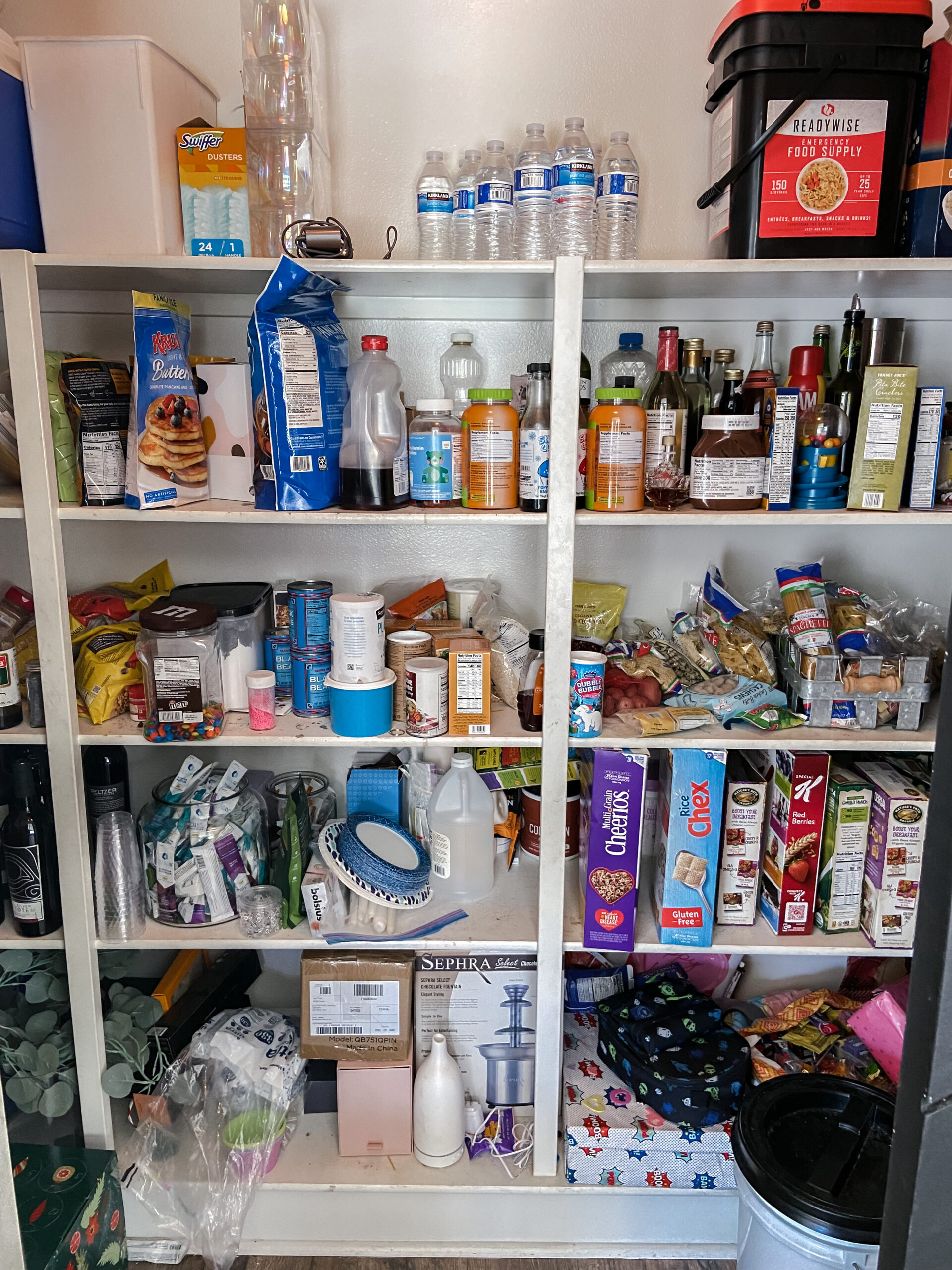 1 Plastic Storage Baskets With Lids, Small Pantry Organization