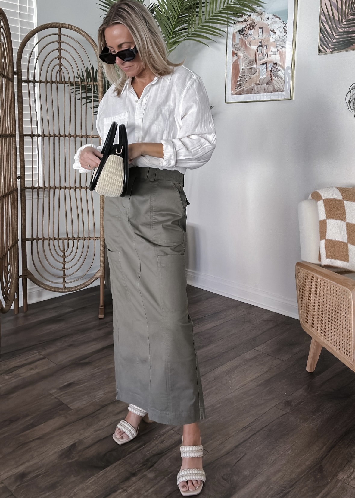 Styling New Spring Trends-Jaclyn De Leon style. New trends that I am loving this spring include sheer tops, maxi skirts, cargo, baggy jeans + bomber jackets. Here is a few looks I put together with fresh new style trends for Spring.