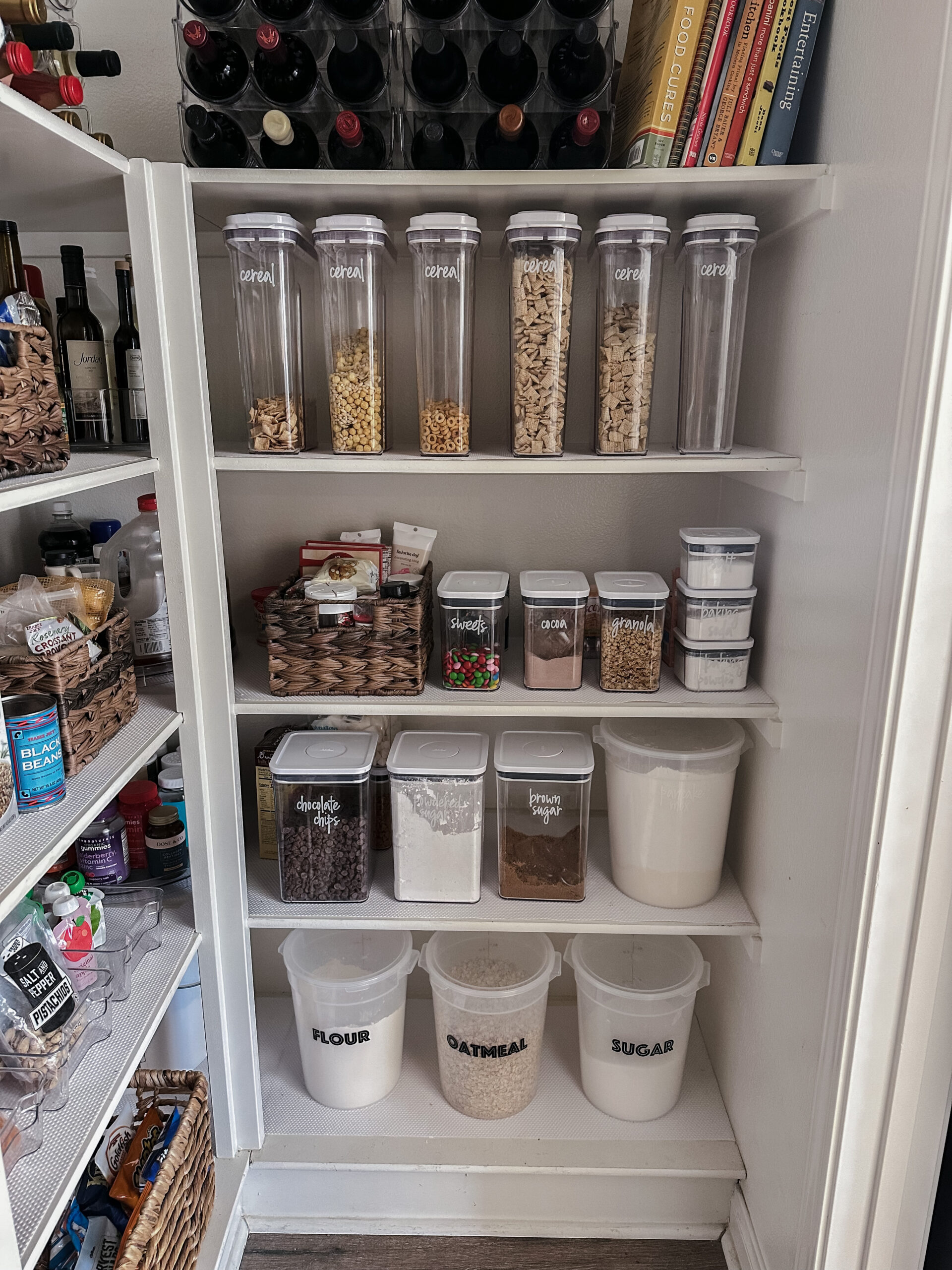 PANTRY ORGANIZATION WITH AMAZON-Jaclyn De Leon style. Follow along while I totally revamp my pantry. Amazon has great organizing bins and baskets to help your pantry stay organize and functional.