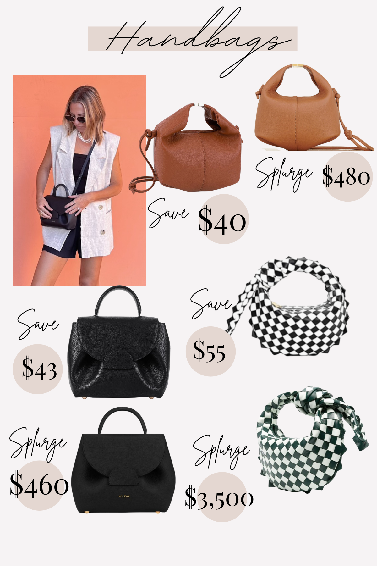 SAVE VS SPLURGE- Jaclyn DeLeon. These handbags are so great and the quality is amazing.