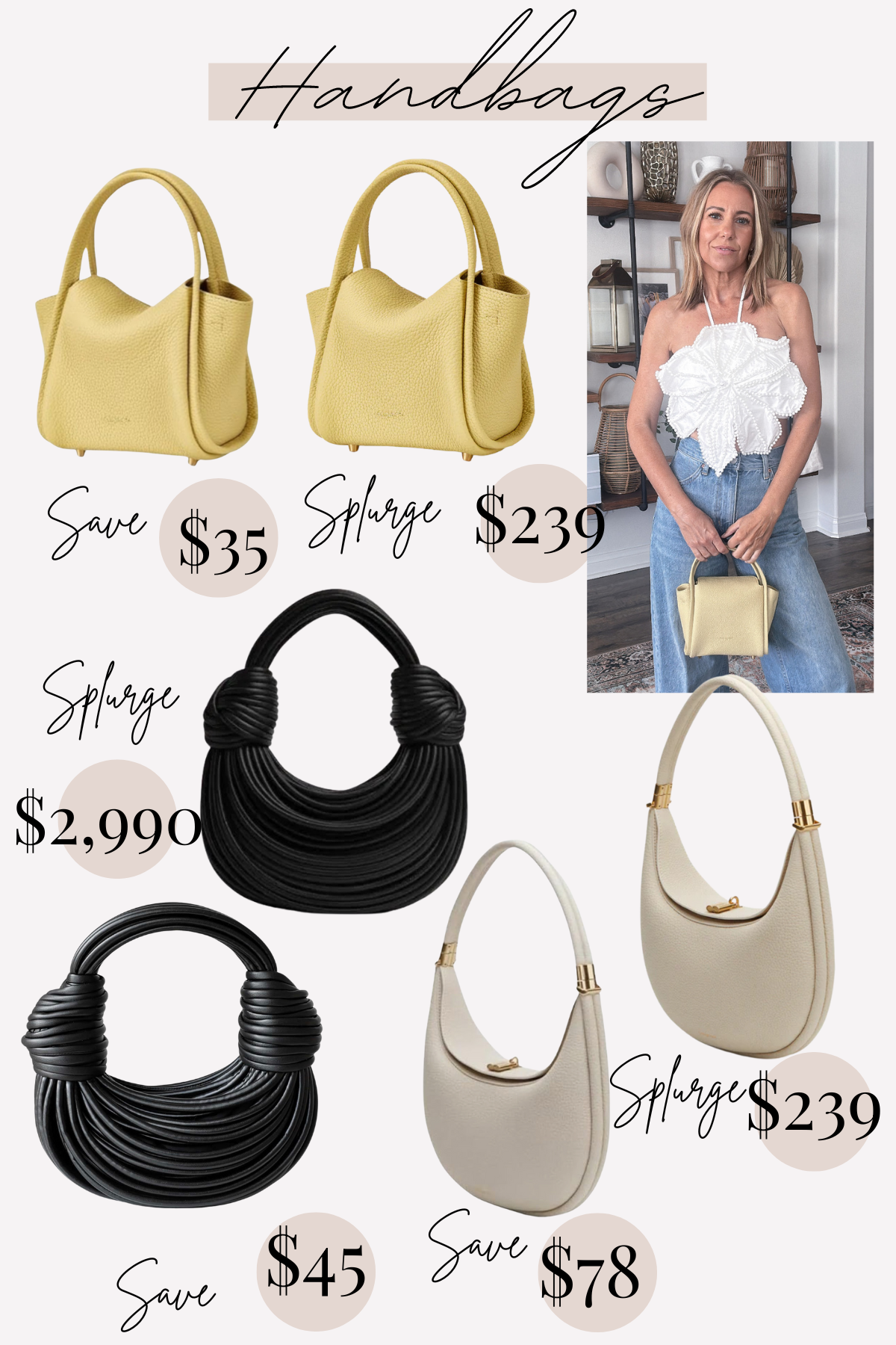 SAVE VS SPLURGE- Jaclyn DeLeon. These handbags are great for summer and such great quality.